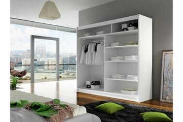 Prag Garderob 180x57x215 cm - Beige|Vit - Products - Förvaring - Garderober & garderobssystem