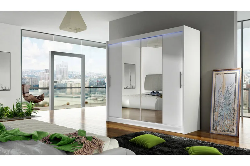 Prag Garderob 180x57x215 cm - Vit - Products - Förvaring - Garderober & garderobssystem