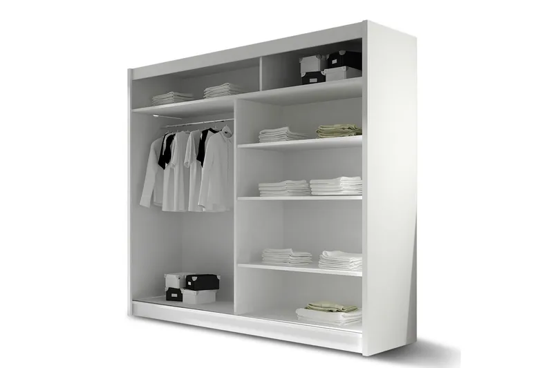 Prag Garderob 180x57x215 cm - Vit - Products - Förvaring - Garderober & garderobssystem
