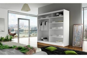 Prag Garderob med Skjutdörrar Smal - Ek / Spegel - Products - Förvaring - Garderober & garderobssystem