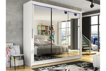 Sia Garderob med Spegel 250x215 cm - Vit - Products - Förvaring - Garderober & garderobssystem