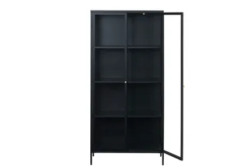 Ambra Vitrinskåp 40,3 cm djup 90 cm bred 190 cm hög Mörk Metall - Svart - Products - Förvaring - Skåp - Vitrinskåp