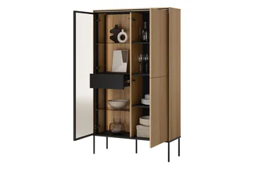 Basici Vitrinskåp 91x158 cm - Vit - Products - Förvaring - Skåp - Vitrinskåp