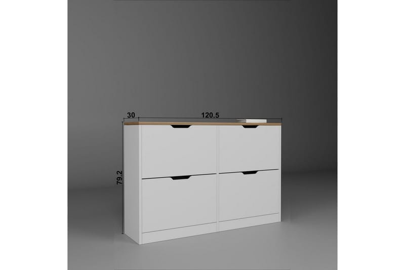 Durusu Skoskåp 120 cm - Matt Vit - Products - Förvaring - Skåp - Förvaringsskåp