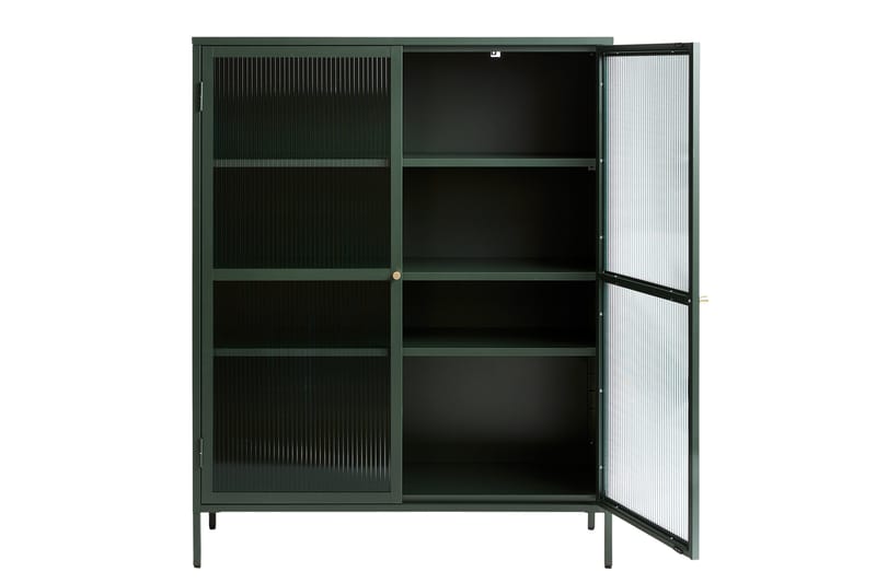 Lazarus Vitrinskåp 40 cm djup 111 cm bred 140 cm hög - Grön - Products - Förvaring - Skåp - Vitrinskåp