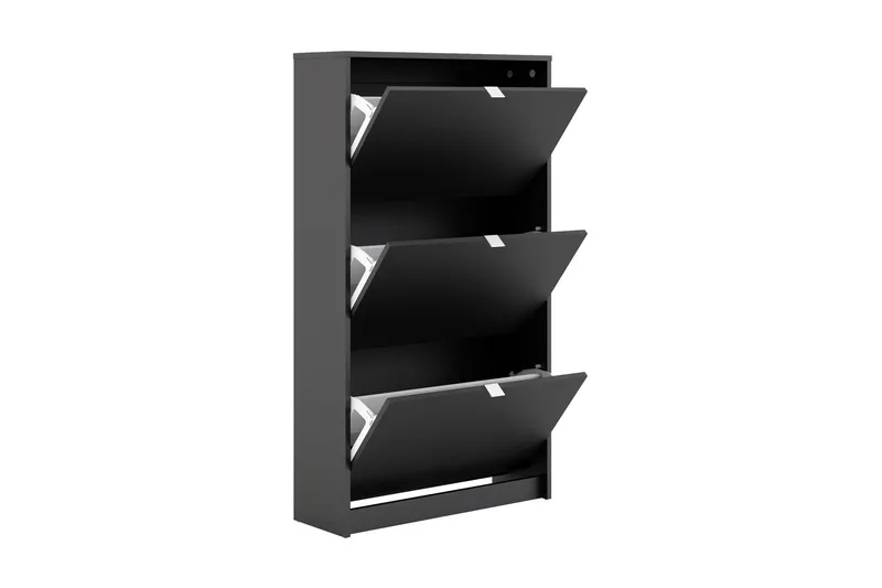 Shoey Skoskåp 3 Fack - Svart - Products - Förvaring - Skåp - Förvaringsskåp