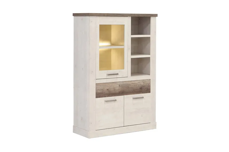 Talebi Skänk 41 cm djup 108 cm bred 212 cm hög Ljust Trä, Brun/Vit