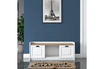 Caraway Skobänk 120x45 cm Vit/Brun - Hanah Home - Products - Förvaring - Skoförvaring - Skobänk & skohylla med bänk