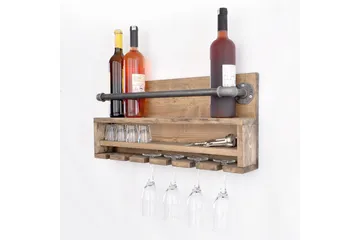 Crystalann Vägghylla 60 cm - Valnöt/Svart - Products - Förvaring - Småförvaring - Väggförvaring