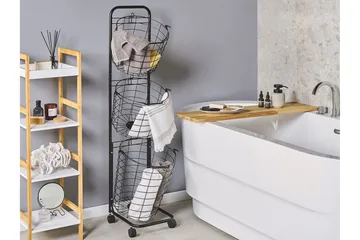 Ayapal Metallställ 37 cm 3 Korgar - Svart - Products - Förvaring - Småförvaring - Förvaringskorg - Trådkorg