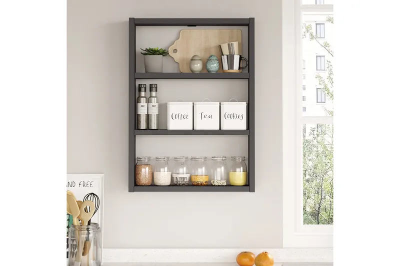 Rinorea Vägghylla 43,2x60 cm - Antracit - Products - Förvaring - Småförvaring - Väggförvaring