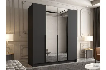 Vadstena Garderob med Spegel 200 cm - Svart - Products - Förvaring - Garderober & garderobssystem