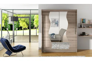 West Garderob 150x58x200 cm LED-belysning - Beige - Products - Förvaring - Garderober & garderobssystem