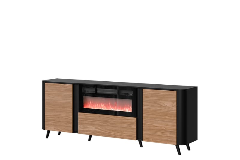 Clement Byrå 200 cm, Svart/Brun