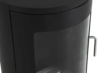Corbo Fristående Rund Etanolkamin 96x44x30 cm i Stål och glas - Svart - Products - Inredning - Kaminer - Kamin utan skorsten - Etanolkamin