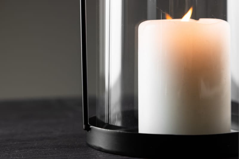 Flora Ljuslykta 13x35 cm - Svart - Products - Inredning - Ljus & dofter - Ljusstakar & ljuslyktor