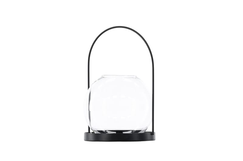 Flora Ljuslykta 14x14 cm - Svart - Products - Inredning - Ljus & dofter - Ljusstakar & ljuslyktor