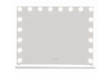 Glow Stor sminkspegel 80 cm med belysning lampor - Hollywood spegel med USB-charging - Vit - Products - Inredning - Spegel - Sminkspegel