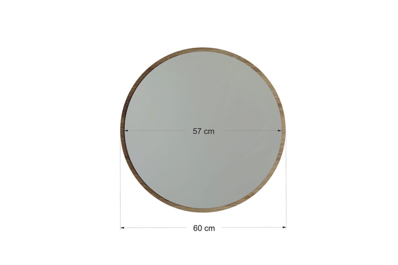 Spegel 60x60 cm - Valnöt - Products - Inredning - Spegel - Hallspegel