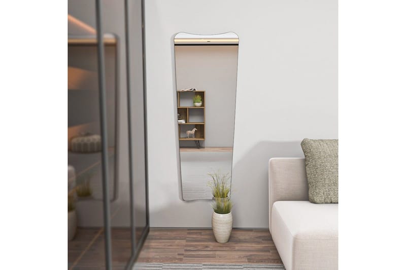 Stationsspegel Vitros Transparent / Svart - Svart/Vit - Products - Inredning - Spegel - Helkroppsspegel