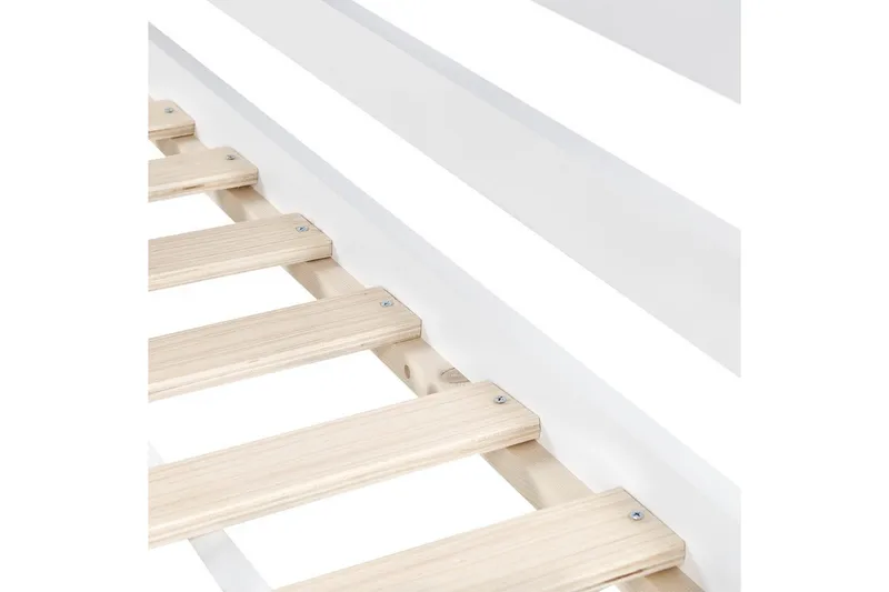 Högsäng med skrivbord Loury - Vit - Products - Möbler - Barnmöbler - Barnsäng & juniorsäng - Loftsäng barn