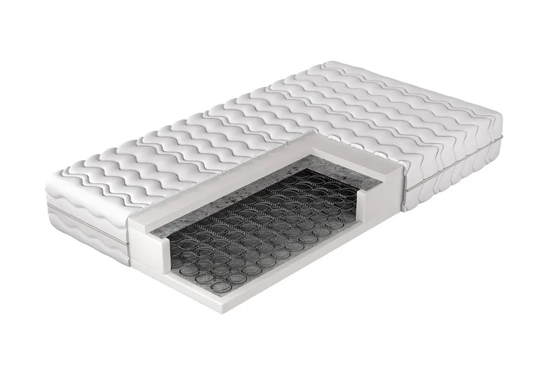 Lourosa Resårmadrass 70x200 cm, Vit