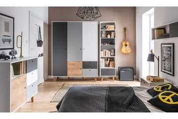 Concept Garderob Vit/Mörkgrå/Blå - VOX - Products - Möbler - Barnmöbler - Förvaring barnrum - Barngarderob