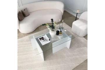 Almasi Soffbord 105x40x105 cm - Vit - Products - Möbler - Bord & matgrupp - Soffbord