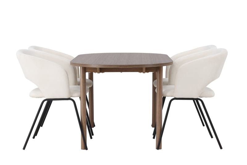 Andy Matgrupp 180 cm Oval med 4 Day stolar - Svart - Products - Möbler - Bord & matgrupp - Matgrupp