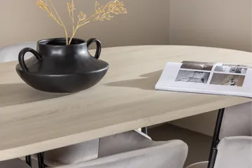 Andy Matgrupp 180 cm Oval med 4 Evelina stolar - Whitewash/Grå - Products - Möbler - Bord & matgrupp - Matgrupp