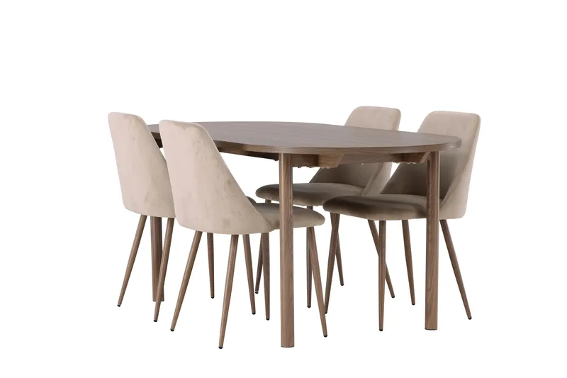 Andy Matgrupp 180 cm Oval med 4 Night Stolar - Natur - Products - Möbler - Bord & matgrupp - Matgrupp