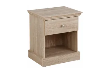 Dareia Sängbord 45 cm med Förvaring Låda + Hylla - Brun - Products - Möbler - Bord & matgrupp - Avlastningsbord & sidobord - Sängbord & nattduksbord