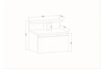 Desgrar Sängbord 39,8x35 cm - Antracit - Products - Möbler - Bord & matgrupp - Avlastningsbord & sidobord - Sängbord & nattduksbord
