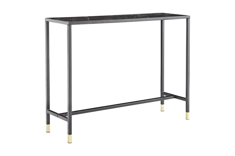 Dipp Sidobord 100 cm Marmormönster - Glas/Svart/Mässing - Products - Möbler - Bord & matgrupp - Avlastningsbord & sidobord - Brickbord & småbord