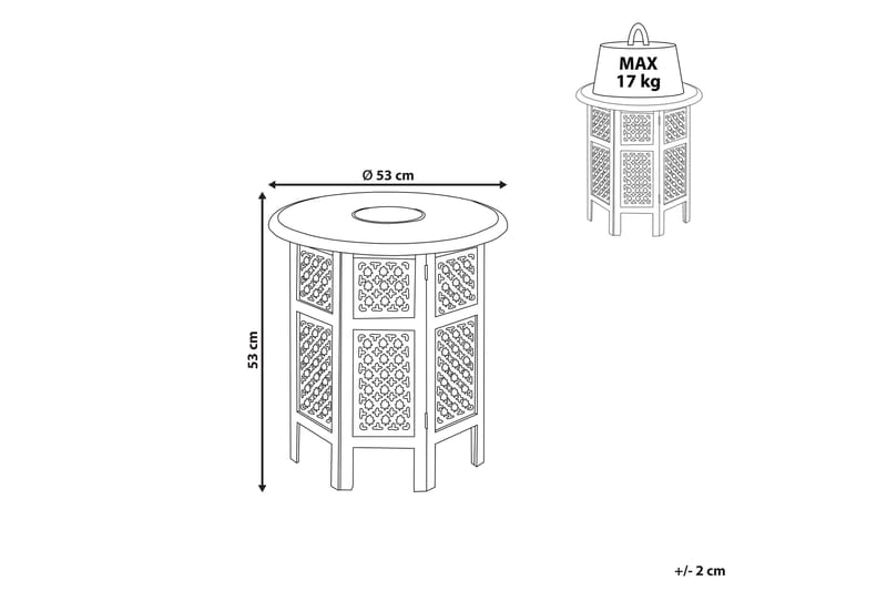 Fayola Sidobord 53 cm - Mörkt trä - Products - Möbler - Bord & matgrupp - Avlastningsbord & sidobord - Brickbord & småbord