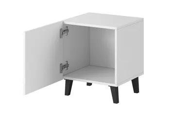 Juniskär Sängbord Fyrkantig Vit|Svart - Products - Möbler - Bord & matgrupp - Avlastningsbord & sidobord - Sängbord & nattduksbord