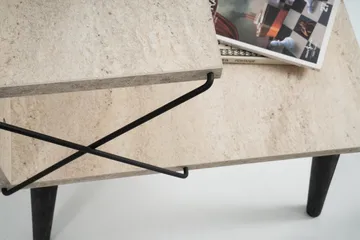 Kaysie Sängbord 50 cm - Svart/Marmor - Products - Möbler - Bord & matgrupp - Avlastningsbord & sidobord - Sängbord & nattduksbord