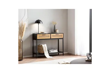 Konsolbord Wohnling Massivt trä 100 cm 2 lådor industrihus stil med Wienerkorg - Products - Möbler - Bord & matgrupp - Avlastningsbord & sidobord - Konsolbord & hallbord