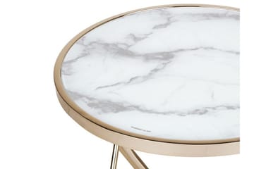 Meerah Sidobord Marmoreffekt - Vit - Products - Möbler - Bord & matgrupp - Avlastningsbord & sidobord - Brickbord & småbord