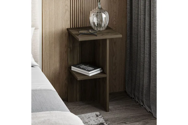 Nattduksbord Gwyneth Valnöt - Valnöt - Products - Möbler - Bord & matgrupp - Avlastningsbord & sidobord - Sängbord & nattduksbord