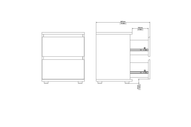 Rengo Sängbord 40,2 cm - Natur - Products - Möbler - Bord & matgrupp - Avlastningsbord & sidobord - Sängbord & nattduksbord