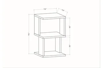 Rinorea Sängbord 29,6x49,4 cm - Vit - Products - Möbler - Bord & matgrupp - Avlastningsbord & sidobord - Sängbord & nattduksbord