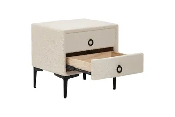 Sängbord Sezanne Vit, Svart - Vit, Svart - Products - Möbler - Bord & matgrupp - Avlastningsbord & sidobord - Sängbord & nattduksbord