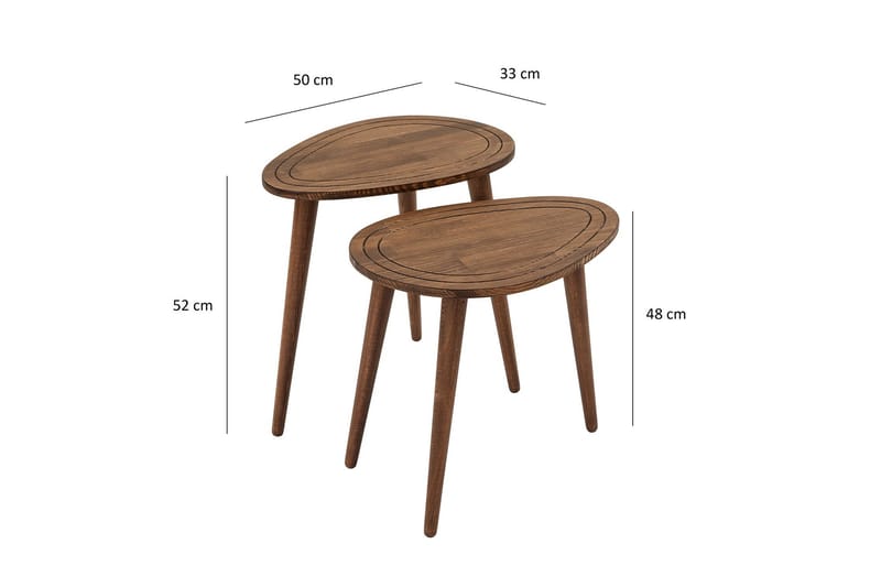 Saldus Satsbord - Valnöt - Products - Möbler - Bord & matgrupp - Avlastningsbord & sidobord - Satsbord