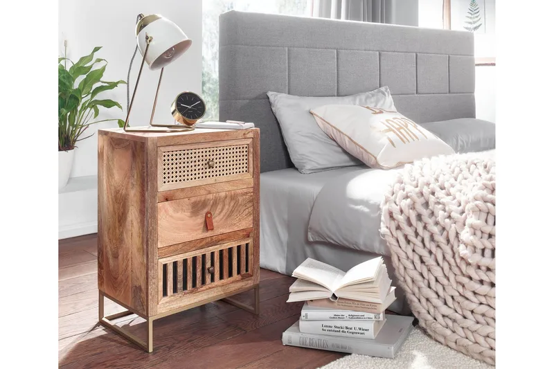 Seddik Sängbord 30 cm Rektangulär - Brun - Products - Möbler - Bord & matgrupp - Avlastningsbord & sidobord - Sängbord & nattduksbord
