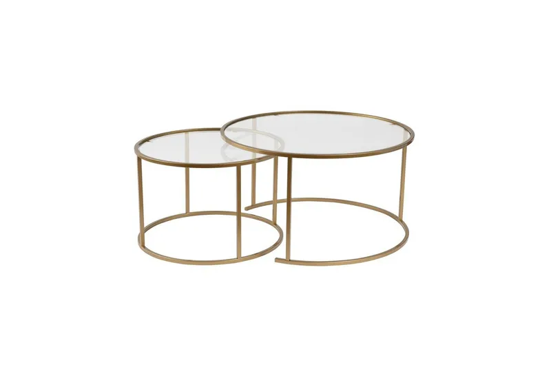 Soffbordset Rikiya Guld Transparent