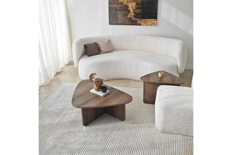 Soffbordssats Jewa Set Valnöt - Valnöt - Products - Möbler - Bord & matgrupp - Avlastningsbord & sidobord - Satsbord