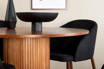 Bianca Matgrupp 110 cm Rund med 4 Arch stolar - Svart - Products - Möbler - Bord & matgrupp - Matgrupp