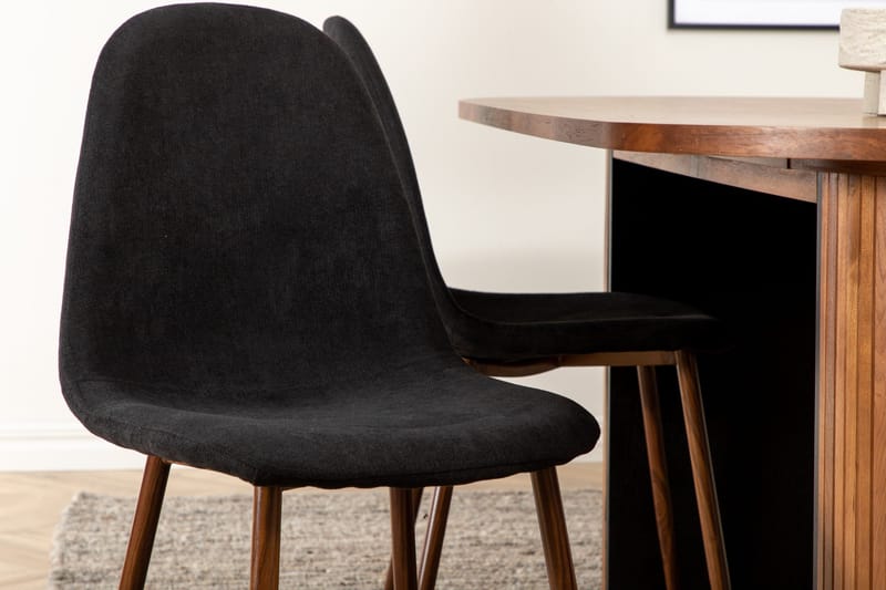 Bianca Matgrupp 200 cm Oval med 6 Polar stolar - Svart - Products - Möbler - Bord & matgrupp - Matgrupp