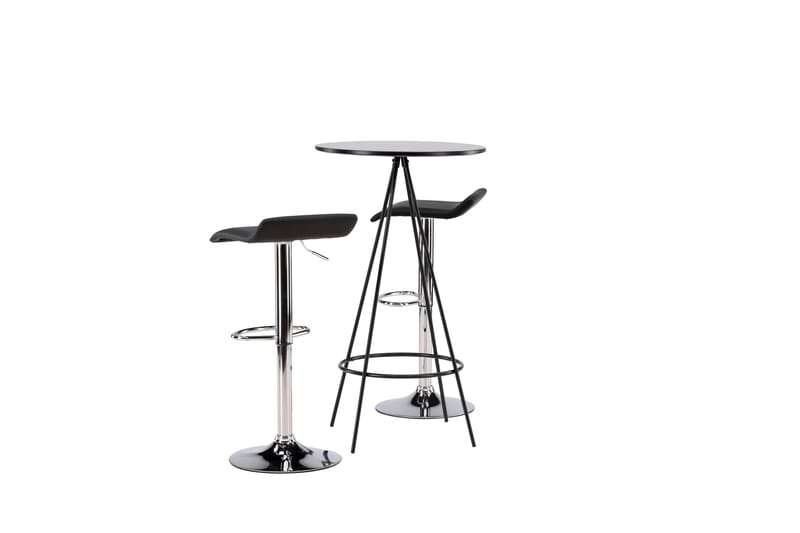 Bistro Matgrupp 60 cm Rund med 2 Jonna stolar - Svart - Products - Möbler - Bord & matgrupp - Matgrupp